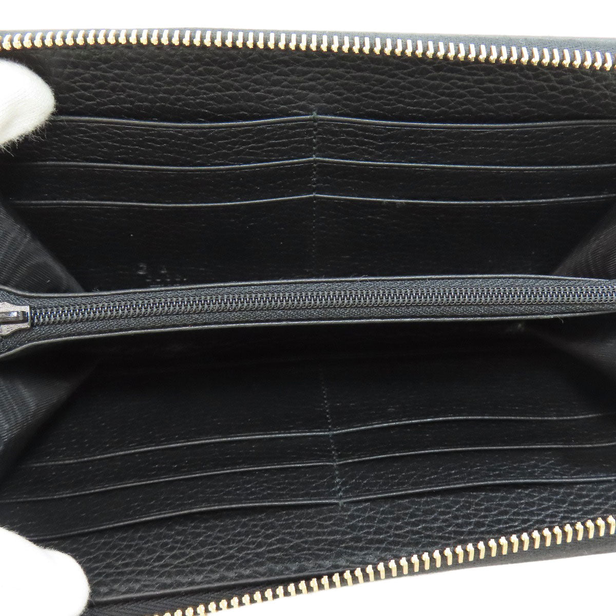 GUCCI グッチ 449347 インターロッキングG 長財布（小銭入れなし） レザー レディース 中古