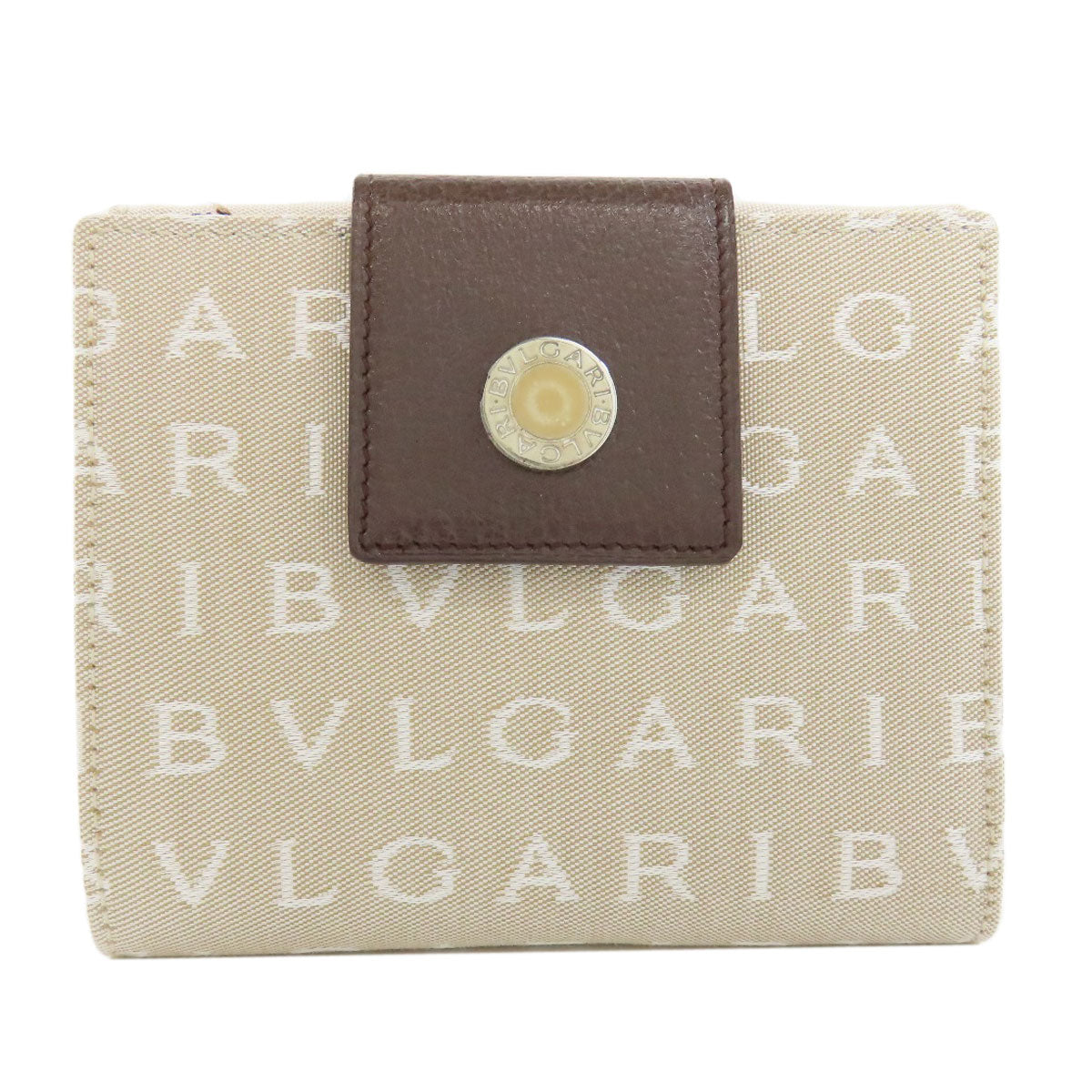 BVLGARI ブルガリ ロゴマニア ブルガリブルガリ 二つ折り財布（小銭入れあり） キャンバス レディース 中古