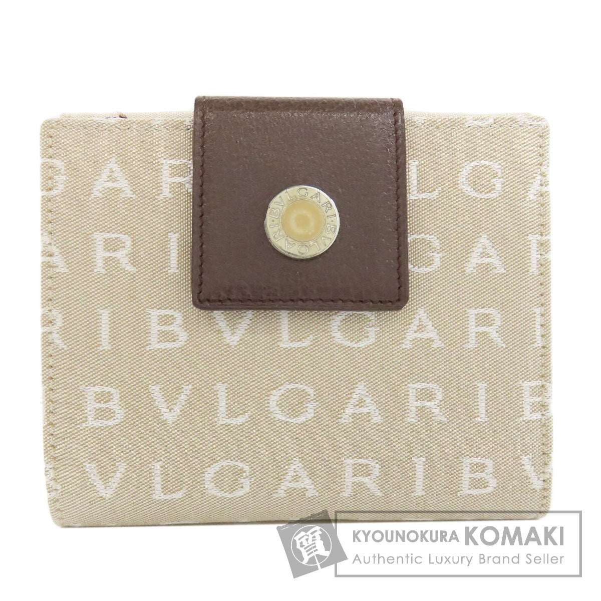 BVLGARI ブルガリ ロゴマニア ブルガリブルガリ 二つ折り財布（小銭入れあり） キャンバス レディース 中古