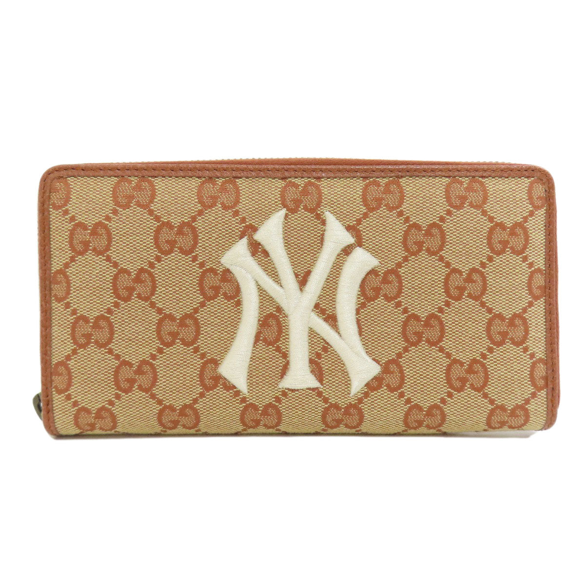 GUCCI グッチ 547791 NYヤンキースコラボ GG 長財布（小銭入れあり） キャンバス レディース 中古