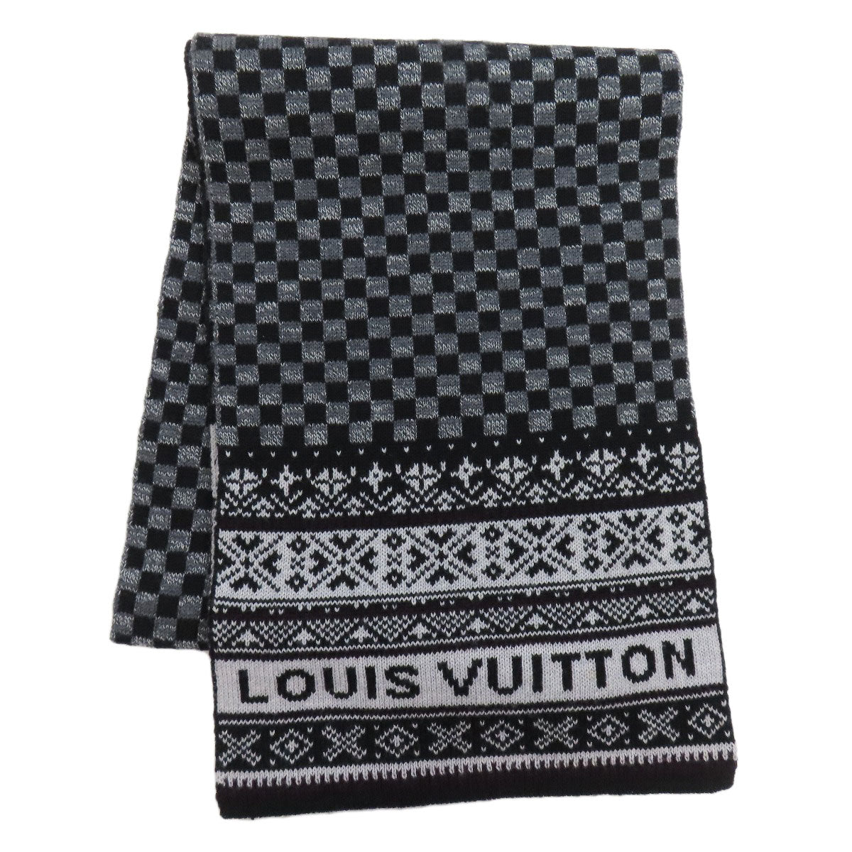 LOUIS VUITTON ルイヴィトン M72929 エシャルプ・フロコン マフラー ウール レディース 中古