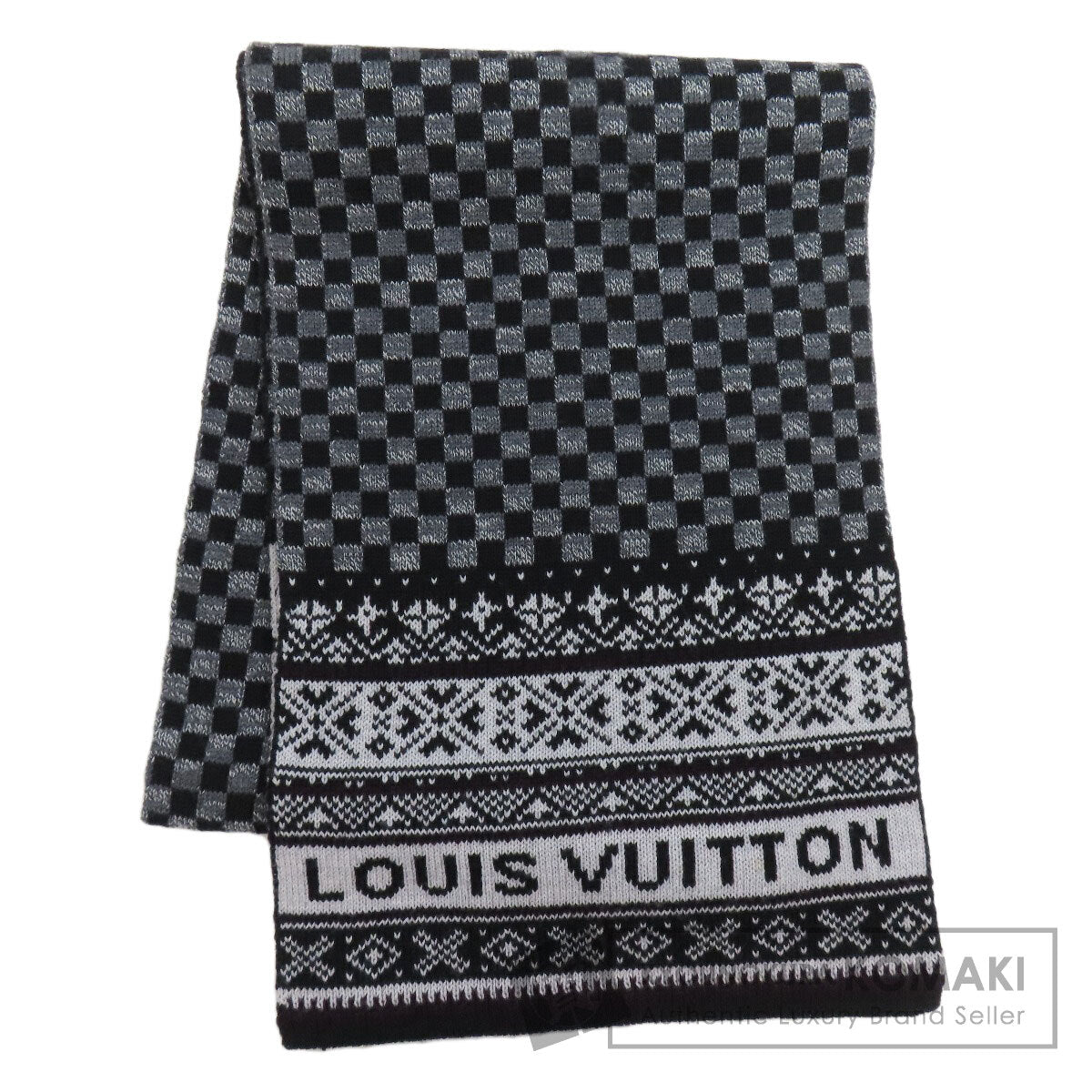 LOUIS VUITTON ルイヴィトン M72929 エシャルプ・フロコン マフラー ウール レディース 中古