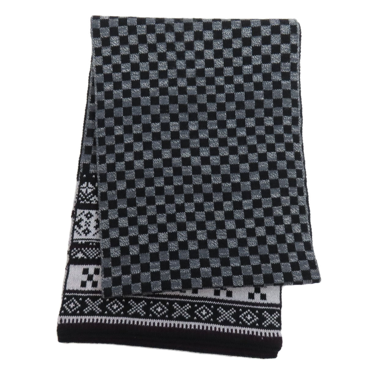 LOUIS VUITTON ルイヴィトン M72929 エシャルプ・フロコン マフラー ウール レディース 中古