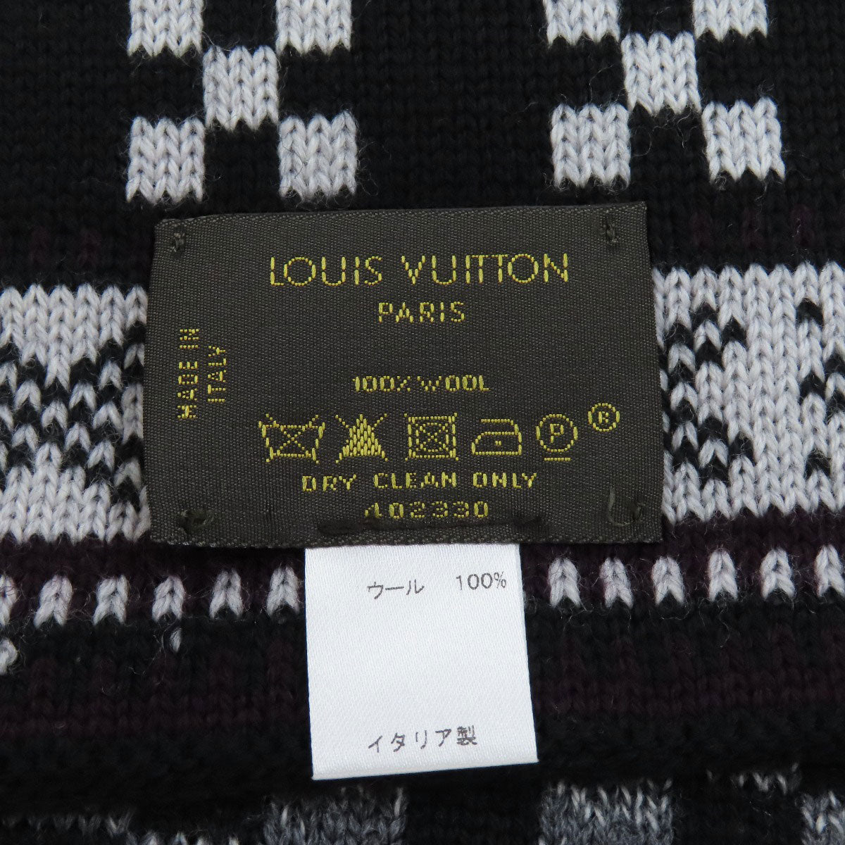 LOUIS VUITTON ルイヴィトン M72929 エシャルプ・フロコン マフラー ウール レディース 中古