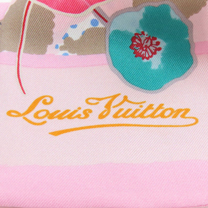 LOUIS VUITTON ルイヴィトン M75214 バンドー・レトロフラワー スカーフ シルク レディース 中古