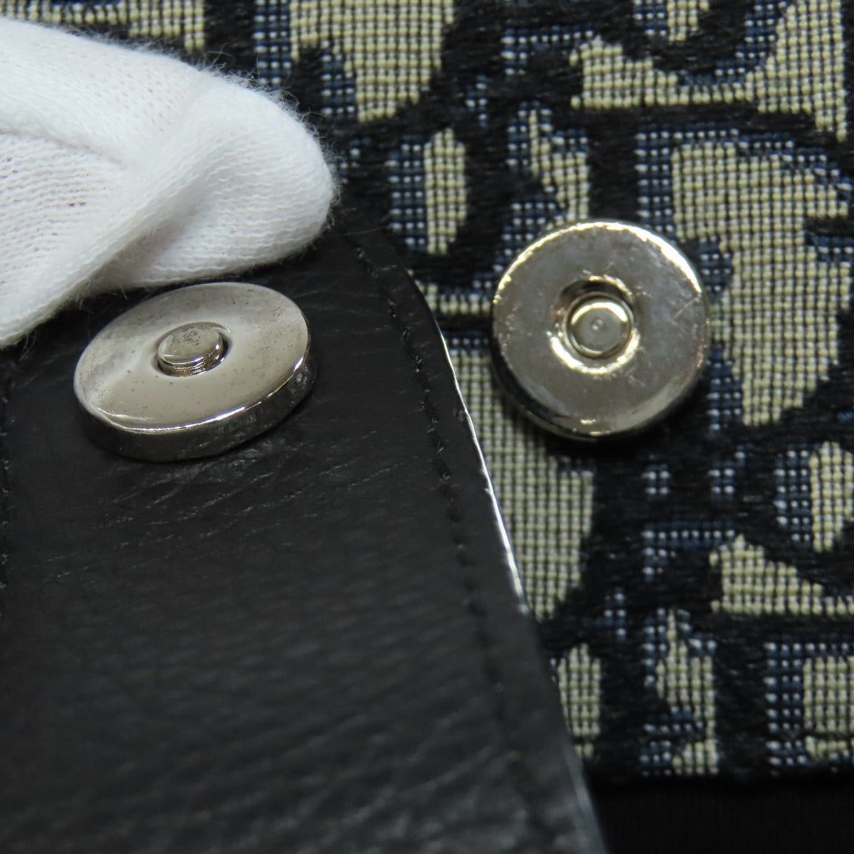 CHRISTIAN DIOR クリスチャンディオール オブリーク 2WAY トートバッグ キャンバス レディース 中古