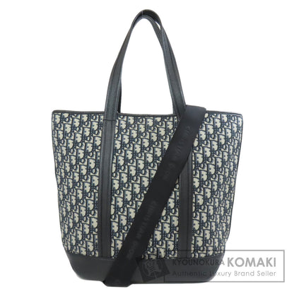 CHRISTIAN DIOR クリスチャンディオール オブリーク 2WAY トートバッグ キャンバス レディース 中古