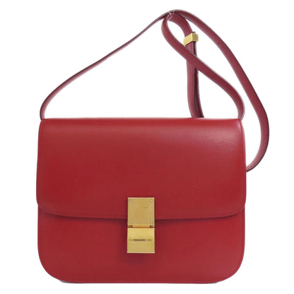 CELINE セリーヌ クラシックボックス ショルダーバッグ レザー レディース 中古