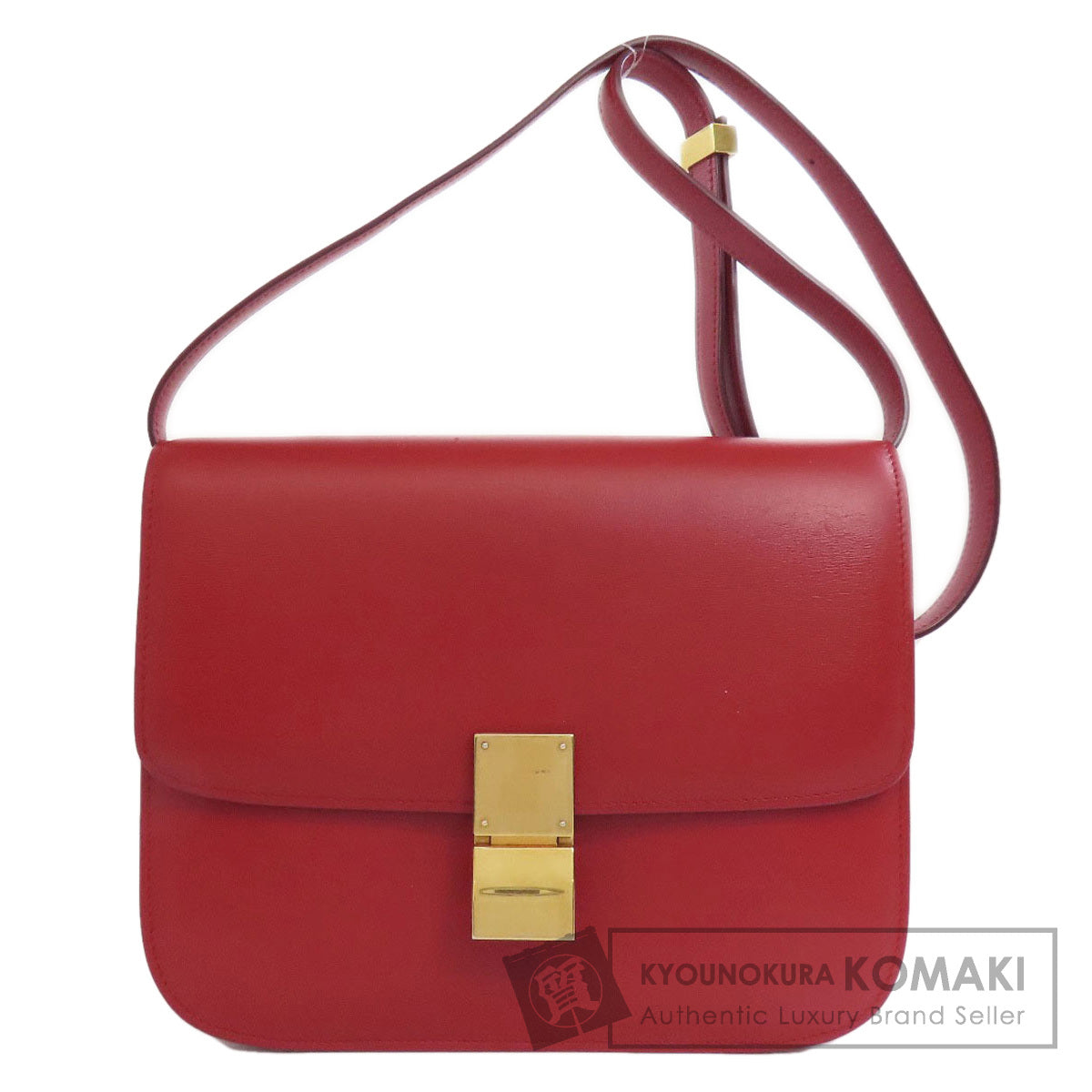 CELINE セリーヌ クラシックボックス ショルダーバッグ レザー レディース 中古