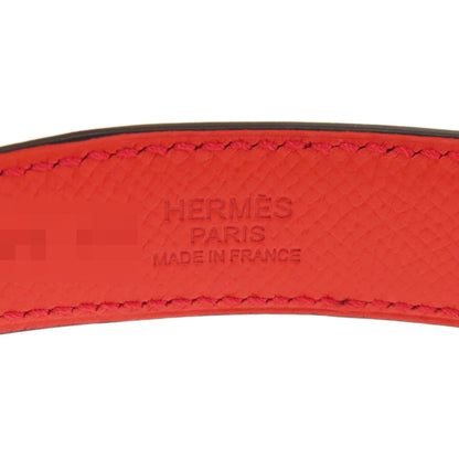 HERMES エルメス リヴァル ヴァーミリオン ローズ SV金具 ベルト スイフト メンズ 中古