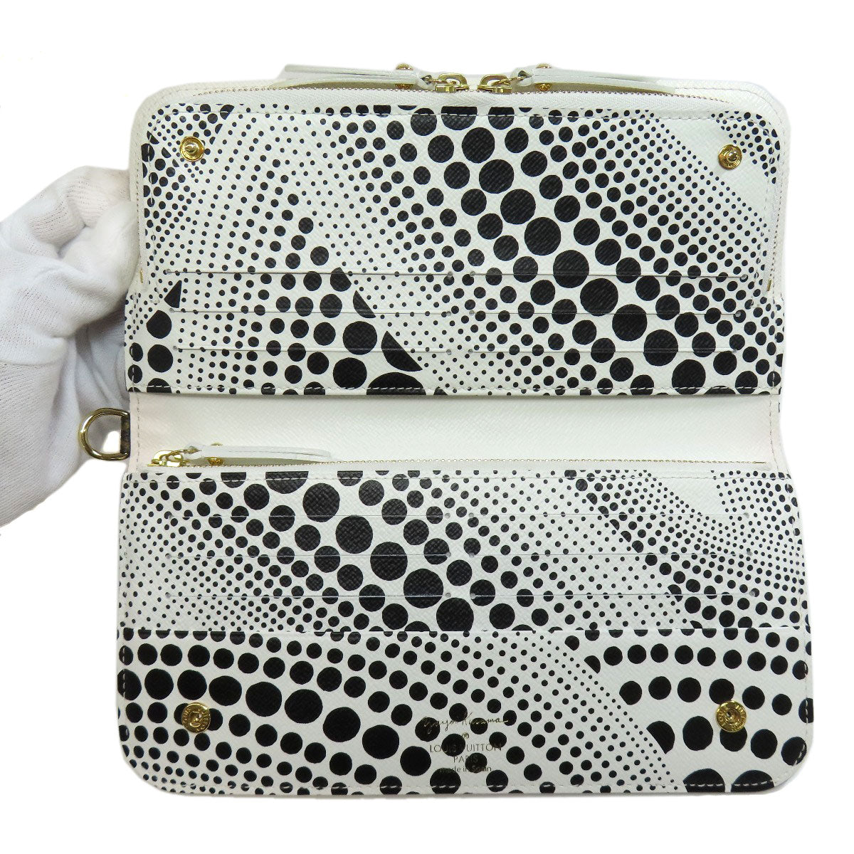 LOUIS VUITTON ルイヴィトン M60452 ポルトフォイユ・アンソリット 草間彌生コラボ 長財布（小銭入れあり） モノグラムキャンバス レディース 中古