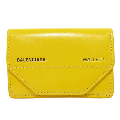 BALENCIAGA バレンシアガ 529098 ロゴ 三つ折り財布 二つ折り財布（小銭入れあり） レザー レディース 中古