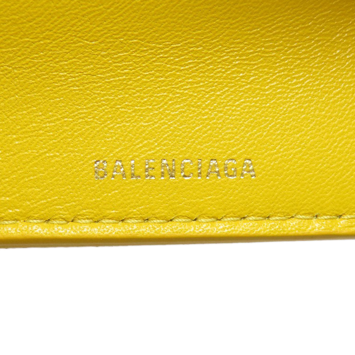 BALENCIAGA バレンシアガ 529098 ロゴ 三つ折り財布 二つ折り財布（小銭入れあり） レザー レディース 中古