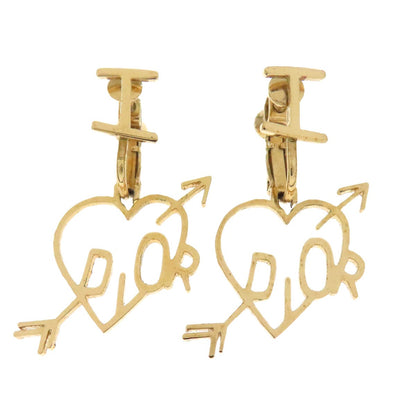 CHRISTIAN DIOR クリスチャンディオール ハート アロー ピアス 金属製 レディース 中古