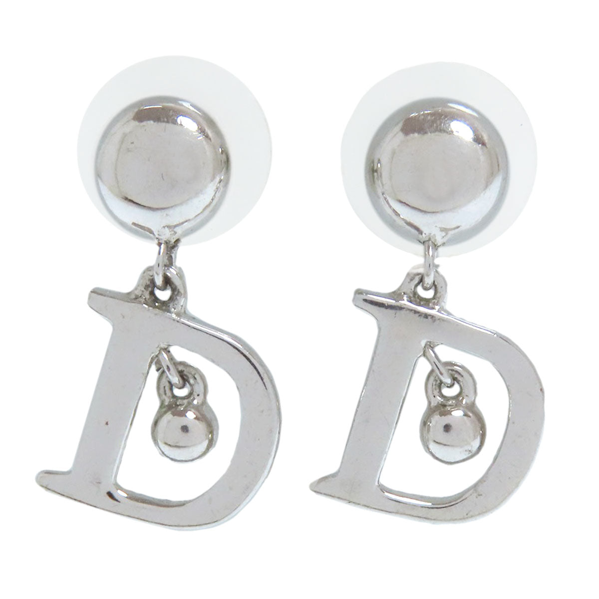 CHRISTIAN DIOR クリスチャンディオール Dロゴ ピアス 金属製 レディース 中古
