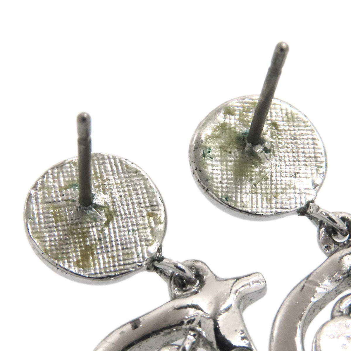 CHRISTIAN DIOR クリスチャンディオール Dロゴ ピアス 金属製 レディース 中古