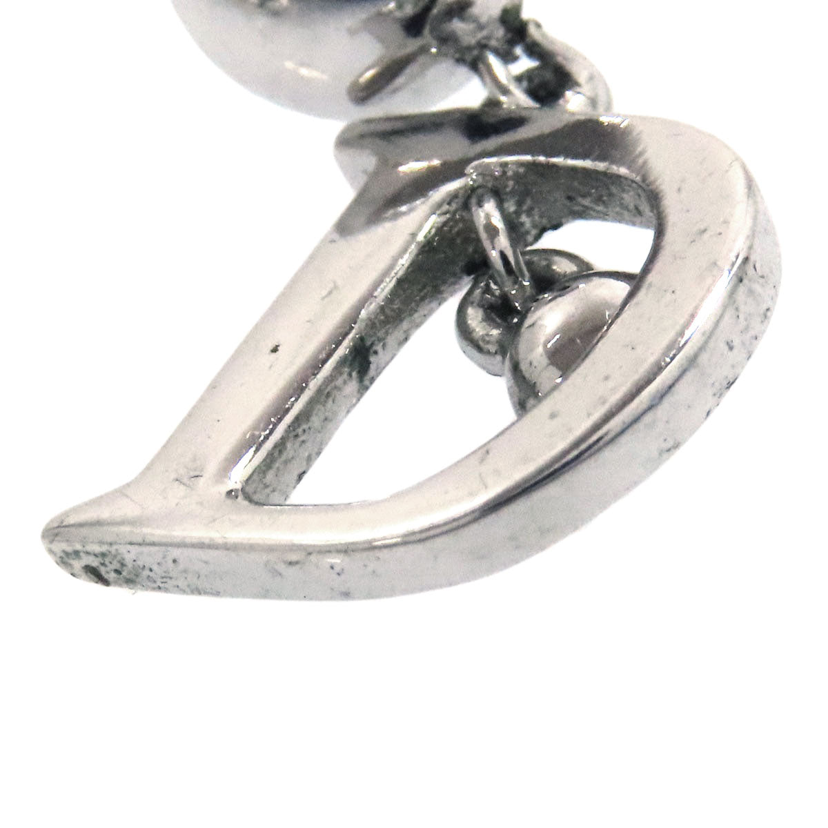 CHRISTIAN DIOR クリスチャンディオール Dロゴ ピアス 金属製 レディース 中古