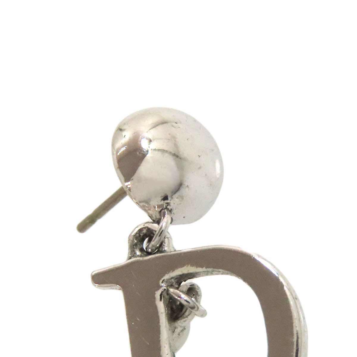 CHRISTIAN DIOR クリスチャンディオール Dロゴ ピアス 金属製 レディース 中古
