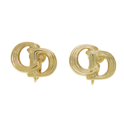 CHRISTIAN DIOR クリスチャンディオール CDロゴ イヤリング 金属製 レディース 中古