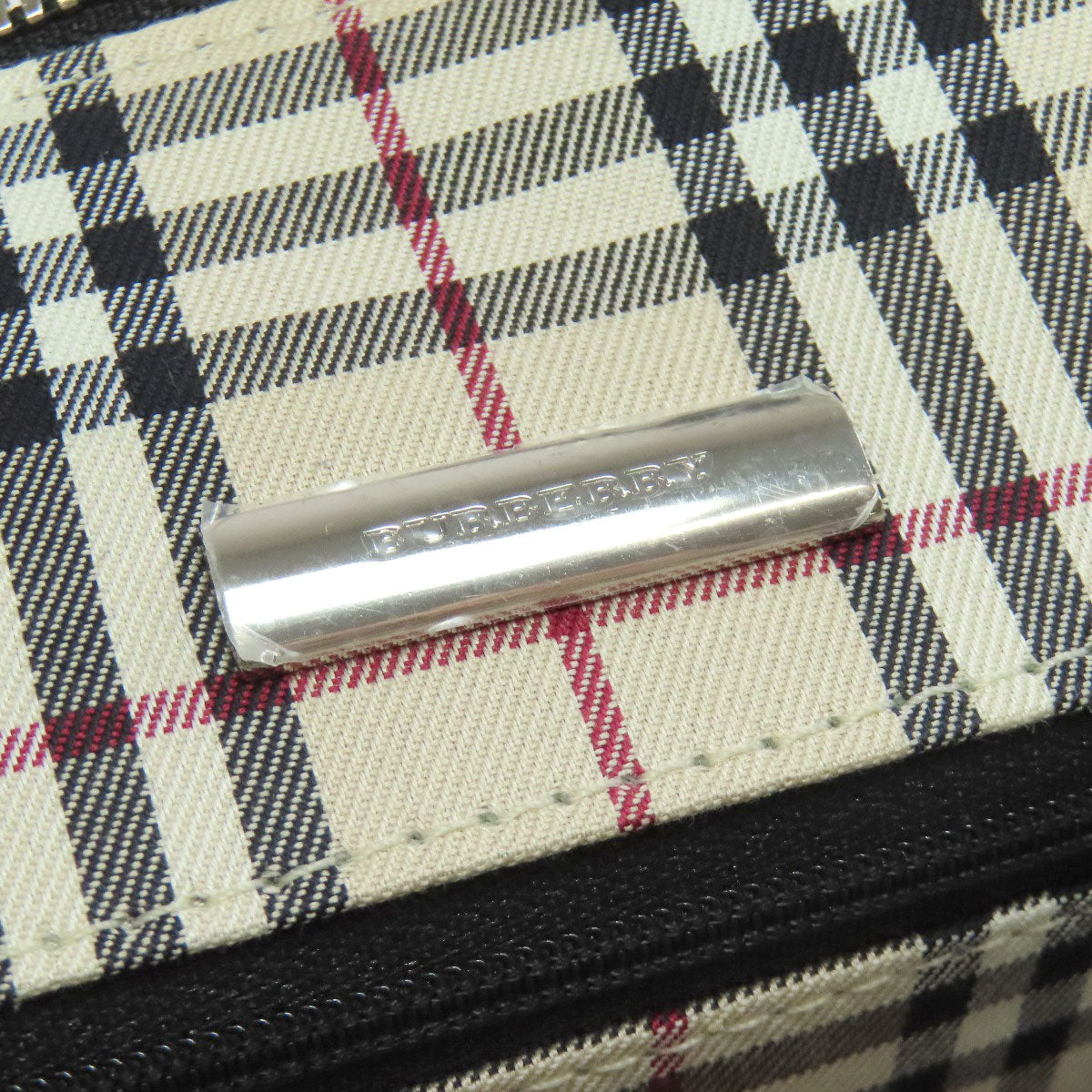BURBERRY バーバリー ロゴ ハンドバッグ レザー レディース 中古