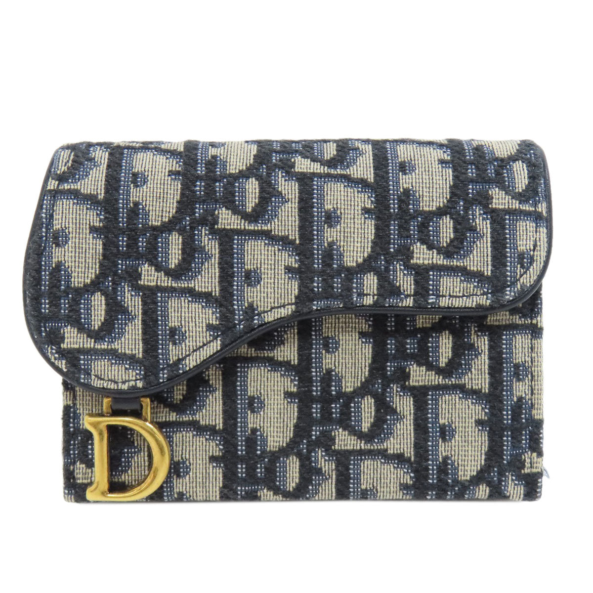 CHRISTIAN DIOR クリスチャンディオール サドル トロッター柄 カードケース キャンバス レディース 中古