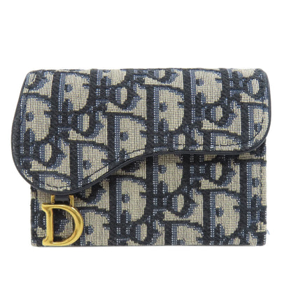 CHRISTIAN DIOR クリスチャンディオール サドル トロッター柄 カードケース キャンバス レディース 中古