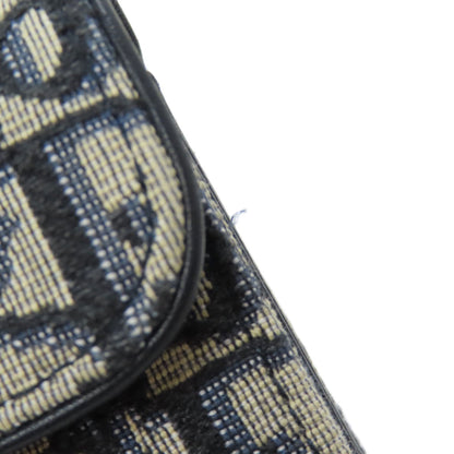 CHRISTIAN DIOR クリスチャンディオール サドル トロッター柄 カードケース キャンバス レディース 中古