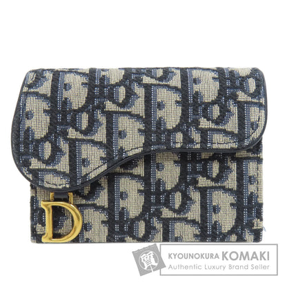 CHRISTIAN DIOR クリスチャンディオール サドル トロッター柄 カードケース キャンバス レディース 中古