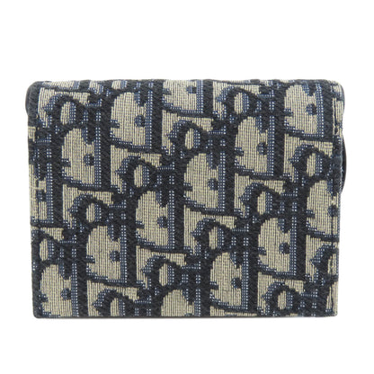 CHRISTIAN DIOR クリスチャンディオール サドル トロッター柄 カードケース キャンバス レディース 中古