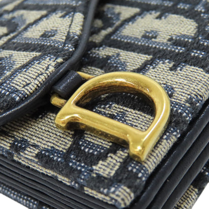 CHRISTIAN DIOR クリスチャンディオール サドル トロッター柄 カードケース キャンバス レディース 中古