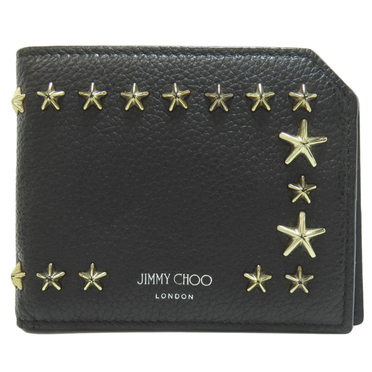 Jimmy Choo ジミーチュウ スターモチーフ 二つ折り財布（小銭入れあり） レザー レディース 中古