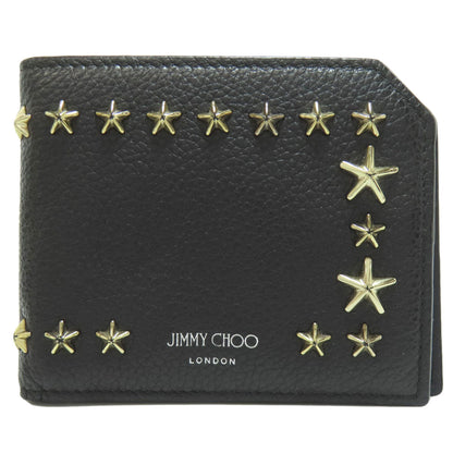 Jimmy Choo ジミーチュウ スターモチーフ 二つ折り財布（小銭入れあり） レザー レディース 中古
