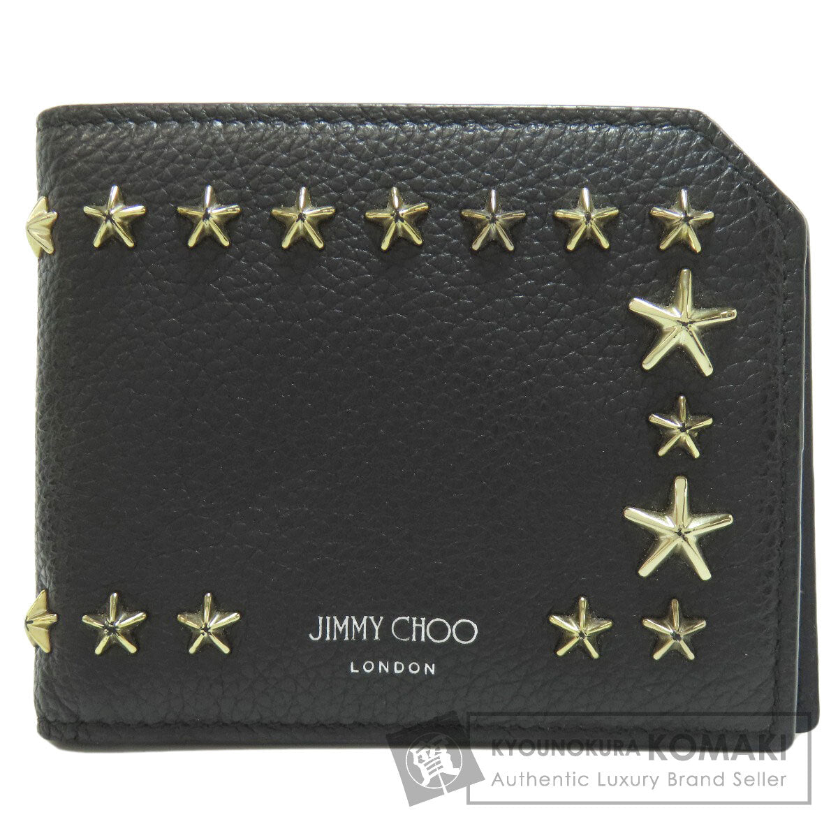 Jimmy Choo ジミーチュウ スターモチーフ 二つ折り財布（小銭入れあり） レザー レディース 中古