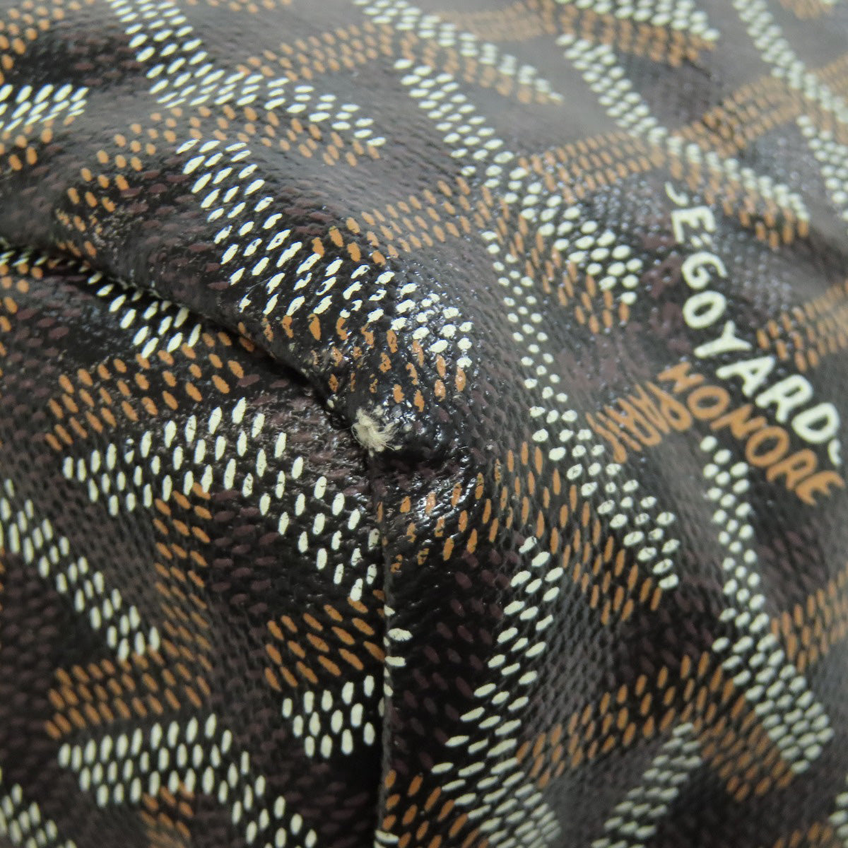 GOYARD ゴヤール サンルイPM ヘリンボーン柄 トートバッグ コーティングキャンバス レディース 中古