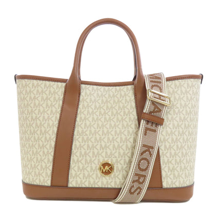 Michael Kors マイケルコース MKシグネチャー 2WAY トートバッグ PVC レディース 中古