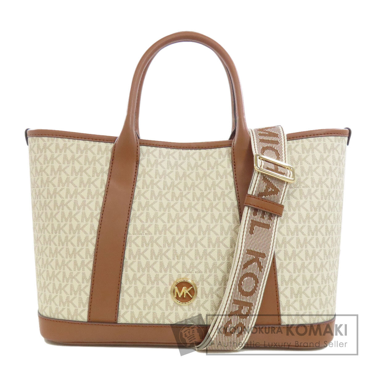 Michael Kors マイケルコース MKシグネチャー 2WAY トートバッグ PVC レディース 中古