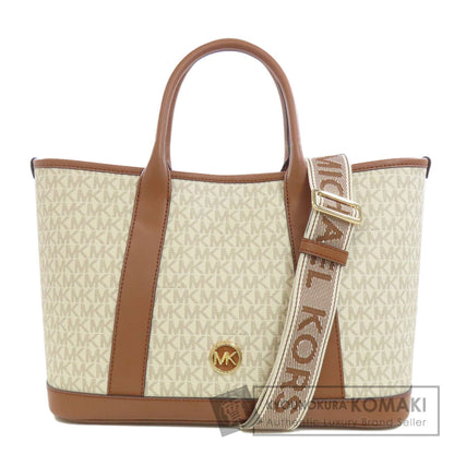 Michael Kors マイケルコース MKシグネチャー 2WAY トートバッグ PVC レディース 中古