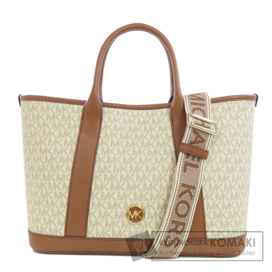 Michael Kors マイケルコース MKシグネチャー 2WAY トートバッグ PVC レディース 中古
