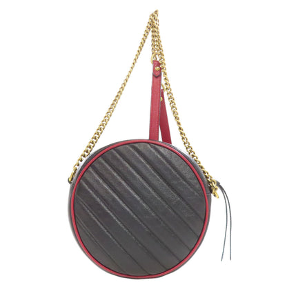 GUCCI グッチ 550154 ラウンドチェーンショルダー ショルダーバッグ レザー レディース 中古