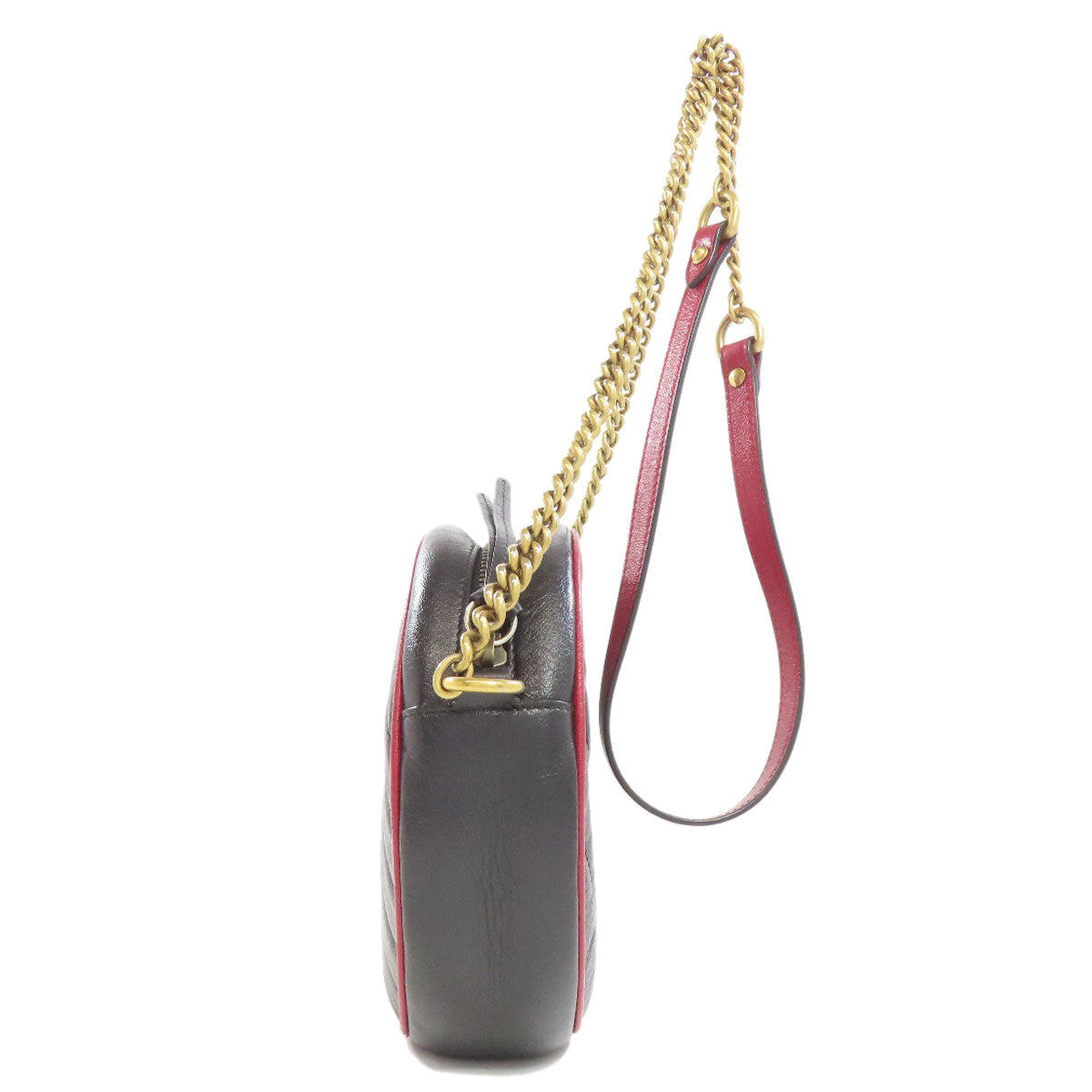 GUCCI グッチ 550154 ラウンドチェーンショルダー ショルダーバッグ レザー レディース 中古