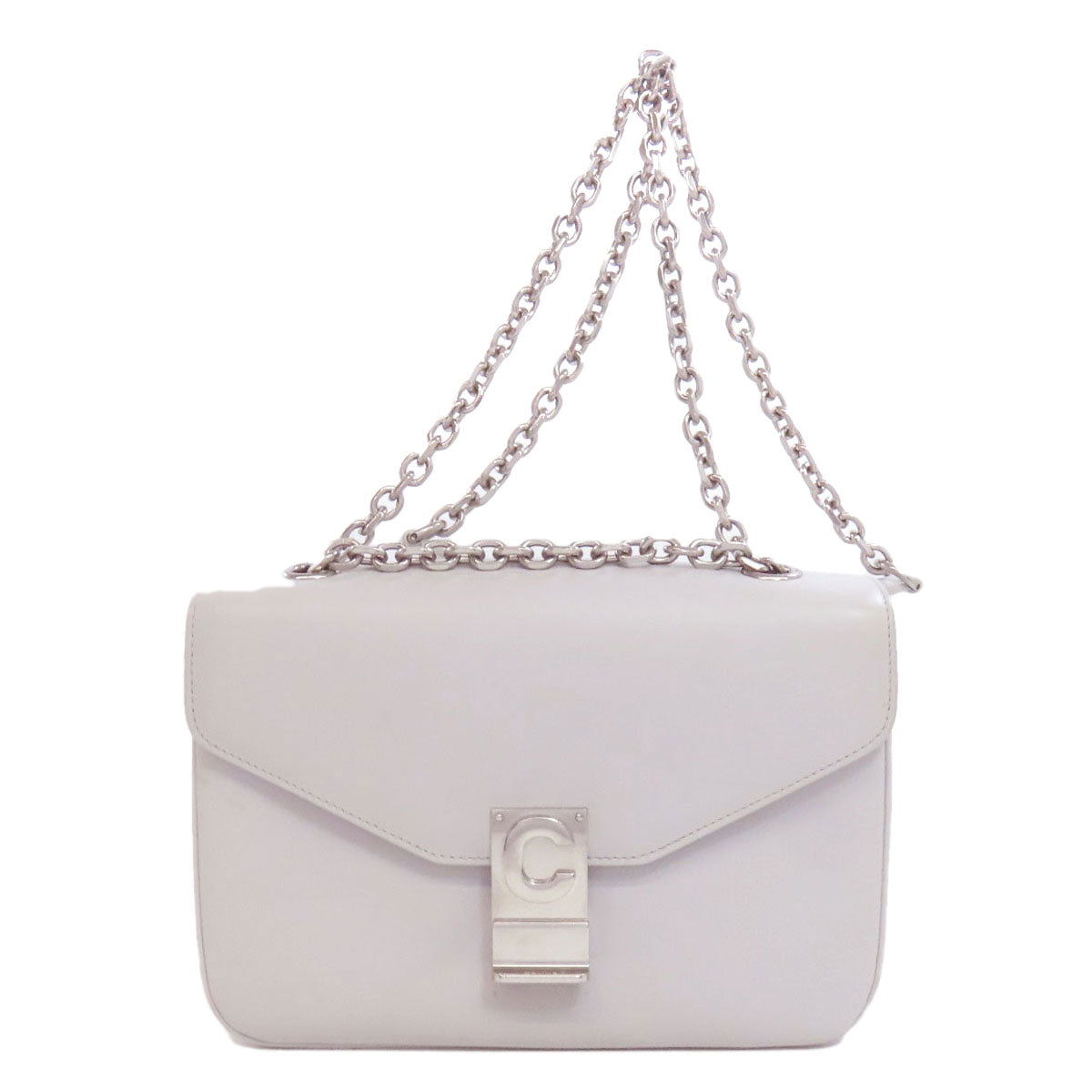 CELINE セリーヌ C金具 ショルダーバッグ レザー レディース 中古