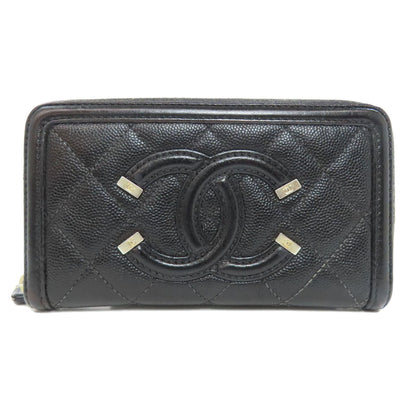 CHANEL シャネル マトラッセ ゴールド金具 長財布（小銭入れあり） グレインド カーフスキン レディース 中古