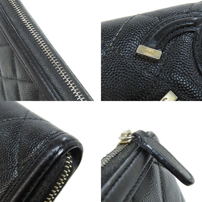 CHANEL シャネル マトラッセ ゴールド金具 長財布（小銭入れあり） グレインド カーフスキン レディース 中古