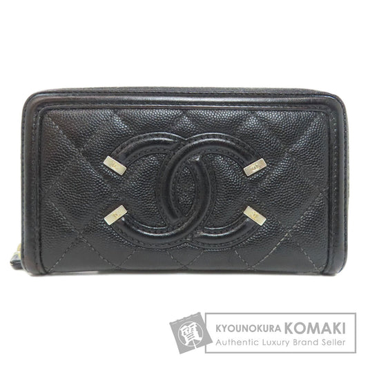 CHANEL シャネル マトラッセ ゴールド金具 長財布（小銭入れあり） グレインド カーフスキン レディース 中古
