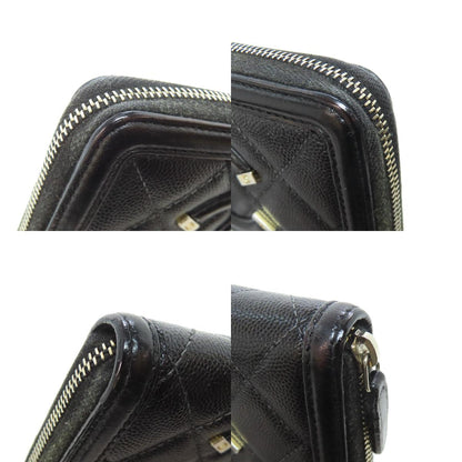 CHANEL シャネル マトラッセ ゴールド金具 長財布（小銭入れあり） グレインド カーフスキン レディース 中古