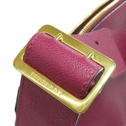 BURBERRY バーバリー ロゴ ショルダーバッグ レザー レディース 中古