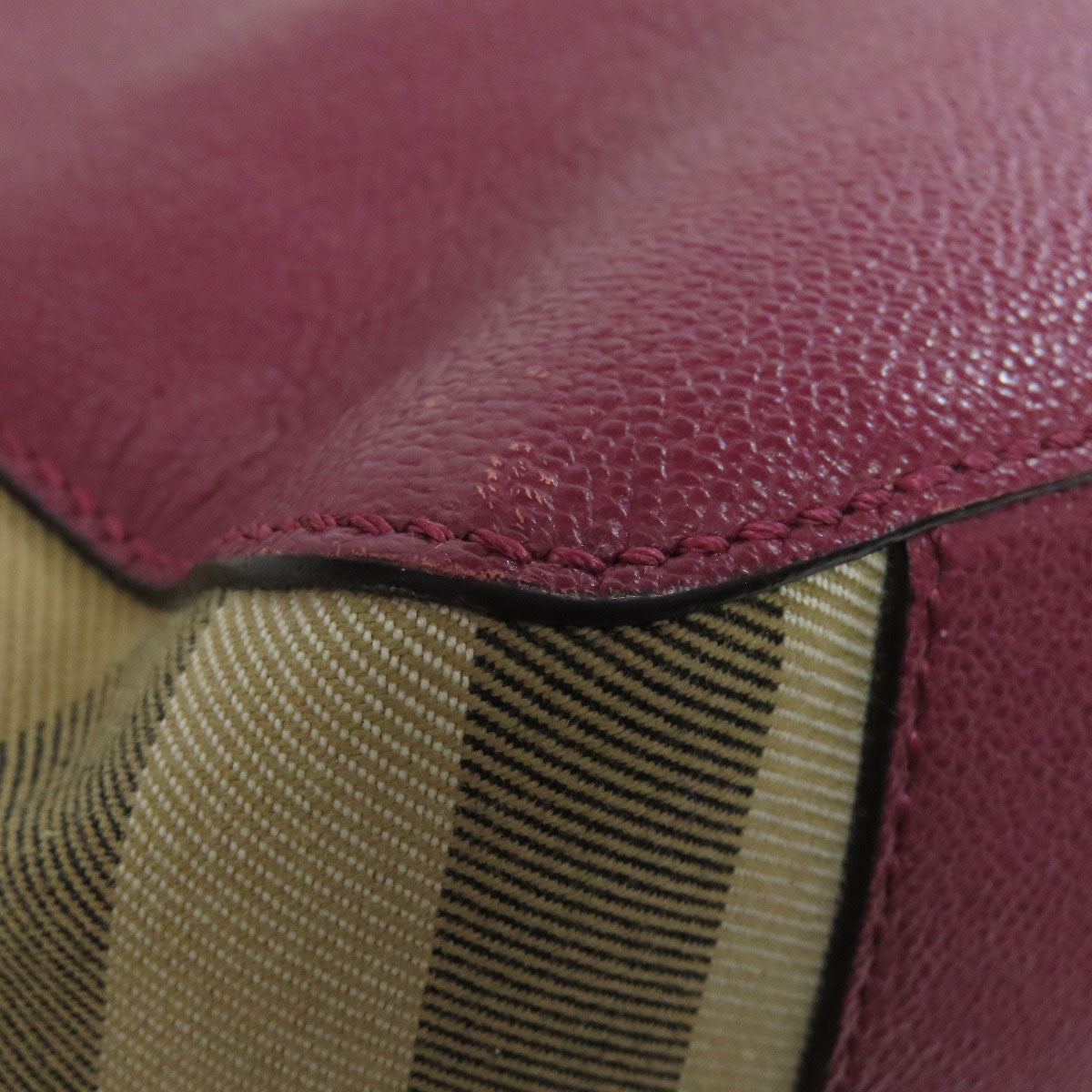 BURBERRY バーバリー ロゴ ショルダーバッグ レザー レディース 中古