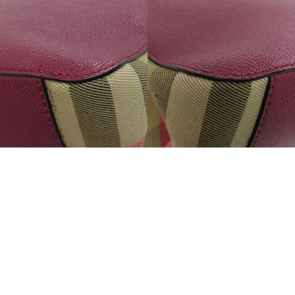 BURBERRY バーバリー ロゴ ショルダーバッグ レザー レディース 中古