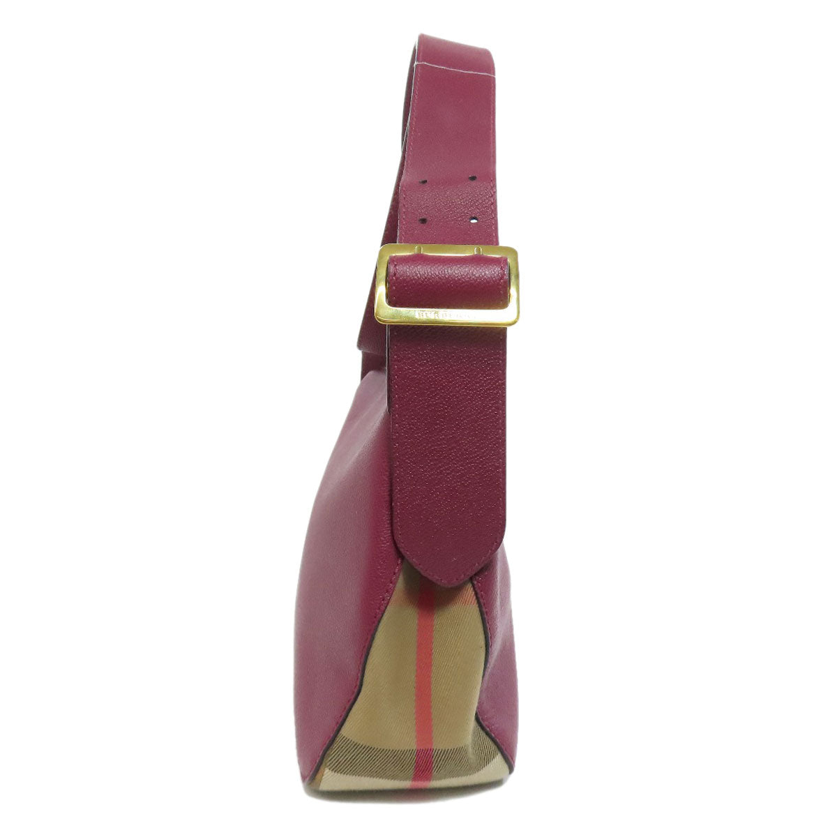 BURBERRY バーバリー ロゴ ショルダーバッグ レザー レディース 中古