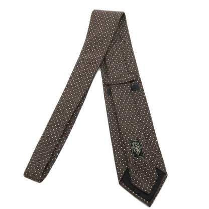 GUCCI グッチ ロゴ ドット柄 ネクタイ ウール メンズ 中古
